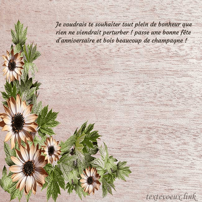 Une jolie carte d'anniversaire avec des fleurs
