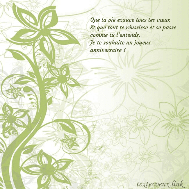 Carte de voeux avec des fleurs peintes en vert