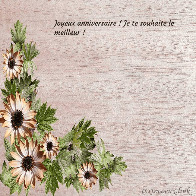 Une jolie carte d'anniversaire avec des fleurs